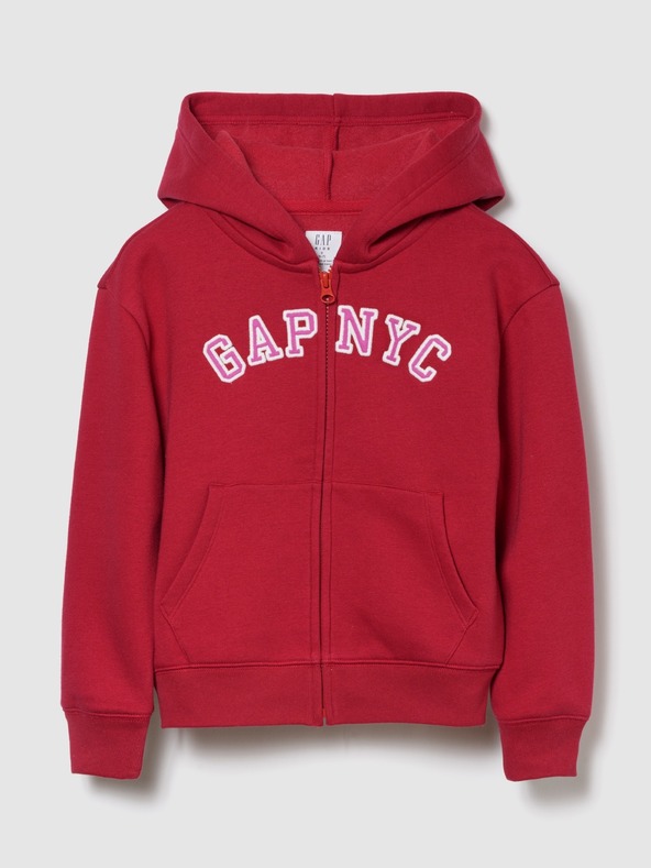 GAP Detská mikina s logom a fleece GAP