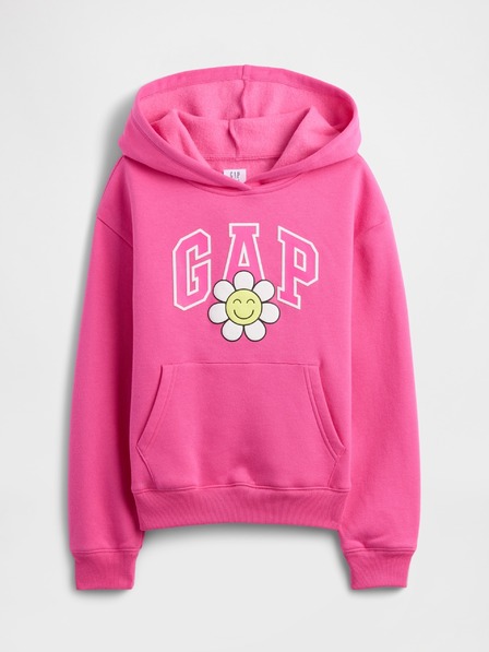 GAP Detská mikina s logom a fleece GAP