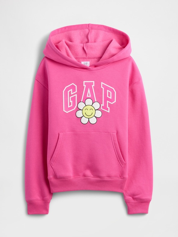 GAP Detská mikina s logom a fleece GAP