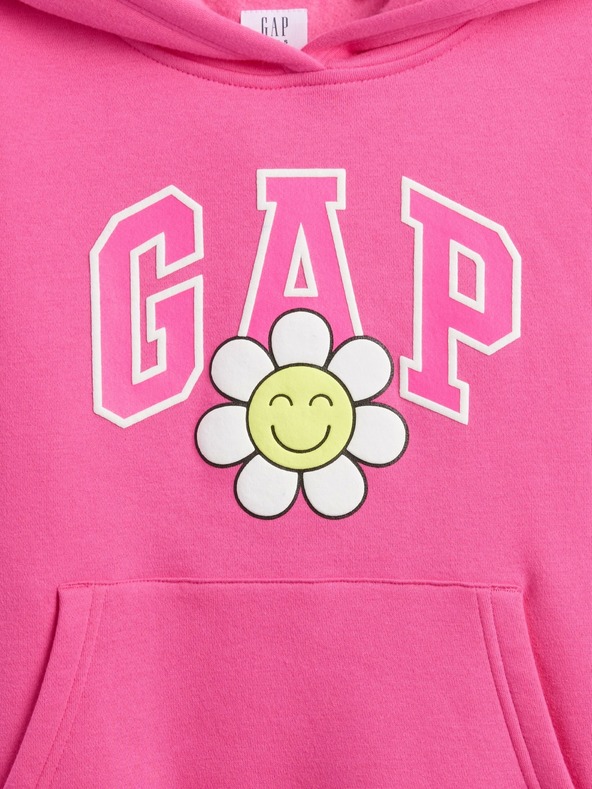 GAP Detská mikina s logom a fleece GAP