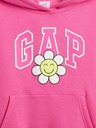 GAP Detská mikina s logom a fleece GAP