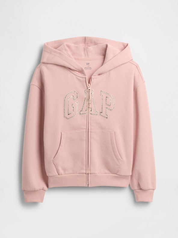 GAP Detská mikina s logom a fleece GAP