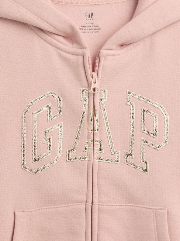 GAP Detská mikina s logom a fleece GAP