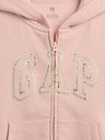 GAP Detská mikina s logom a fleece GAP