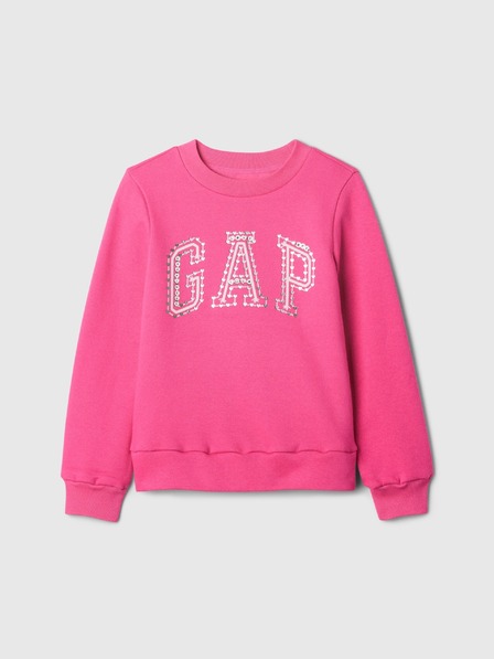 GAP Detská mikina s logom a fleece GAP