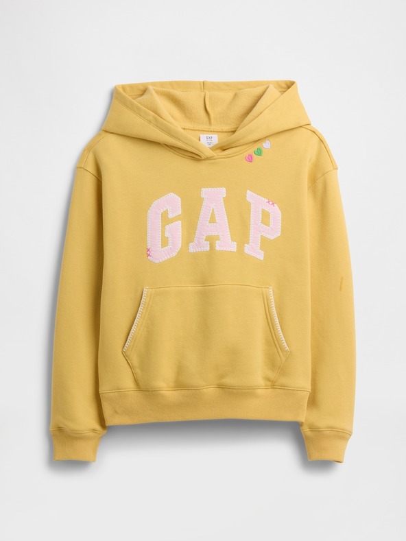 GAP Detská mikina s logom a fleece GAP
