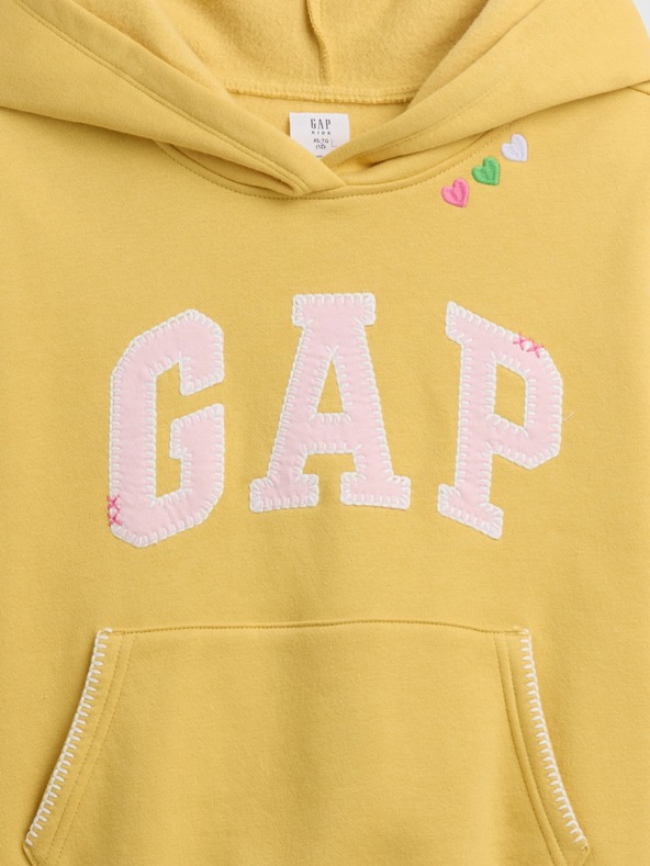 GAP Detská mikina s logom a fleece GAP