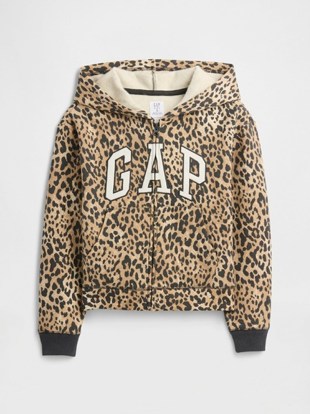 GAP Detská mikina s logom a fleece GAP