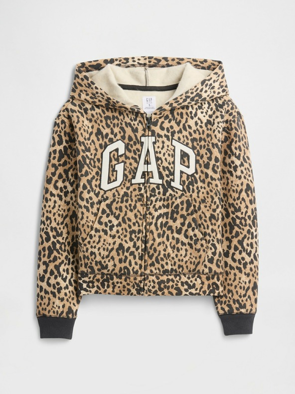 GAP Detská mikina s logom a fleece GAP