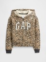 GAP Detská mikina s logom a fleece GAP