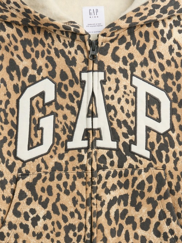 GAP Detská mikina s logom a fleece GAP