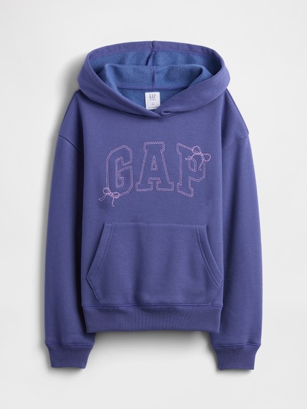 GAP Detská mikina s logom a fleece GAP