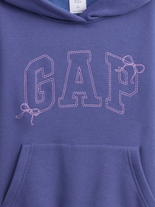 GAP Detská mikina s logom a fleece GAP