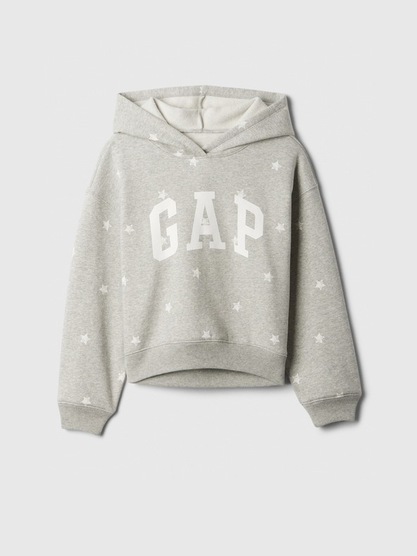 GAP Detská mikina s logom a fleece GAP