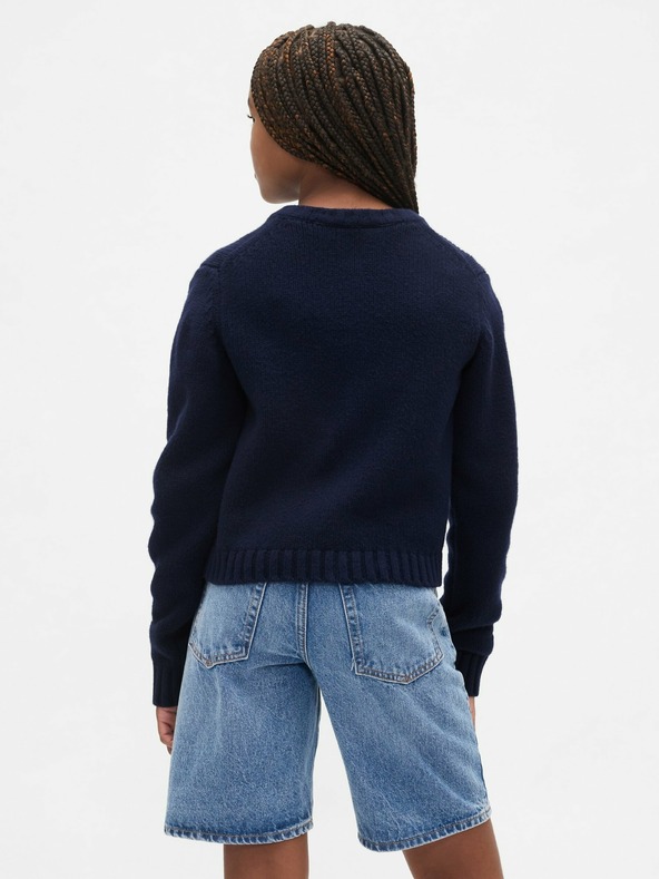 GAP Detský crop kardigán CashSoft GAP