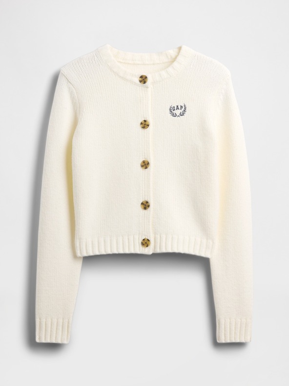 GAP Detský crop kardigán CashSoft GAP