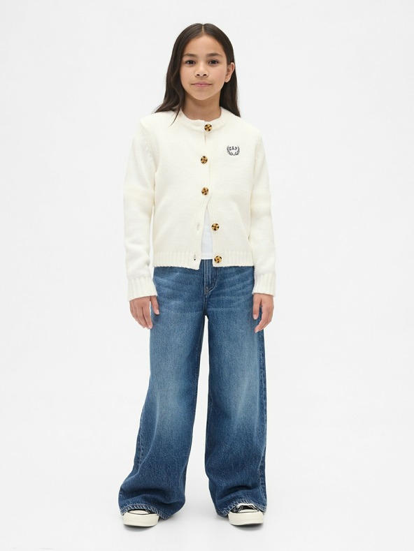 GAP Detský crop kardigán CashSoft GAP