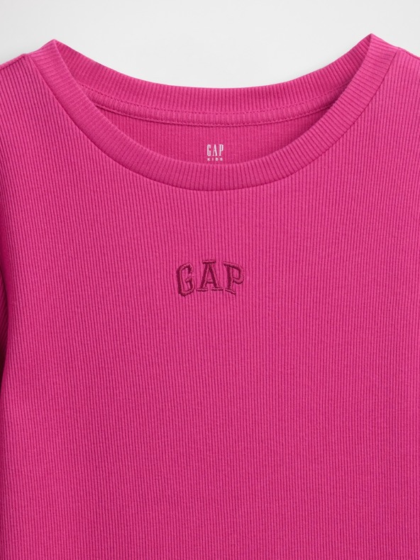 GAP Detské rebrované tričko s logom GAP