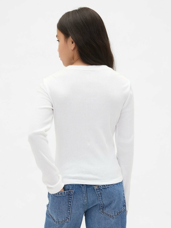 GAP Detské rebrované tričko s logom GAP