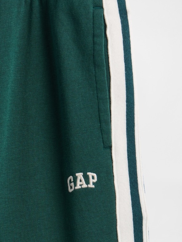 GAP Detské tepláky fleece logo army GAP