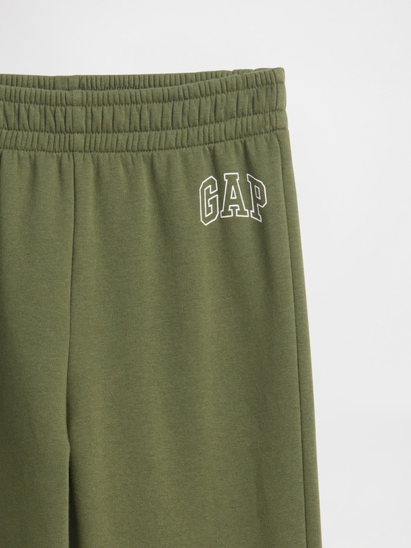 GAP Detské tepláky fleece logo army GAP