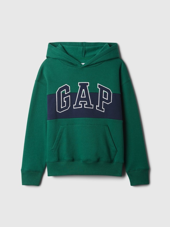 GAP Detská mikina s logom a fleece GAP