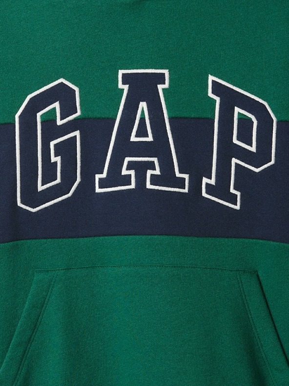 GAP Detská mikina s logom a fleece GAP