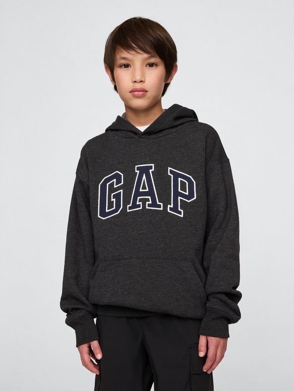 GAP Detská mikina s logom a fleece GAP