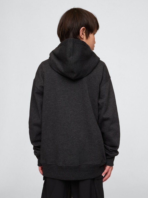 GAP Detská mikina s logom a fleece GAP