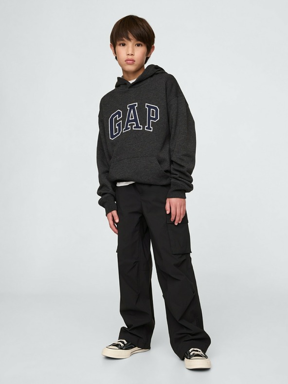 GAP Detská mikina s logom a fleece GAP