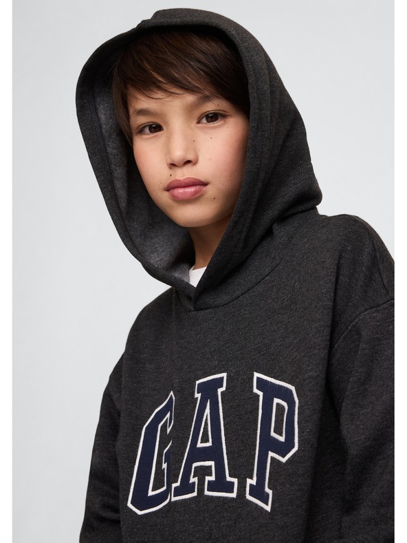 GAP Detská mikina s logom a fleece GAP