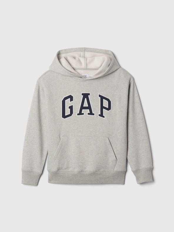 GAP Detská mikina s logom a fleece GAP