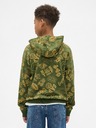 GAP Detská mikina s logom a fleece GAP