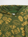 GAP Detská mikina s logom a fleece GAP