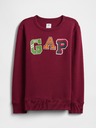 GAP Detská mikina s logom a fleece GAP