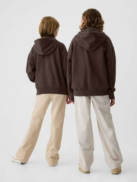 GAP Detská mikina s logom a fleece GAP