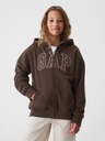 GAP Detská mikina s logom a fleece GAP