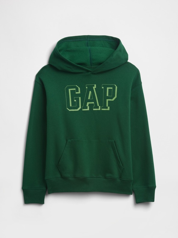 GAP Detská mikina s logom a fleece GAP
