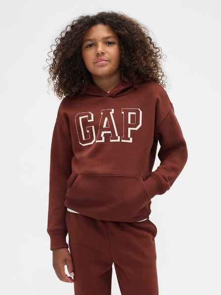 GAP Detská mikina s logom a fleece GAP