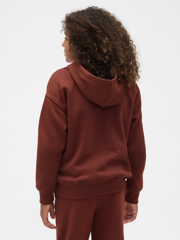 GAP Detská mikina s logom a fleece GAP
