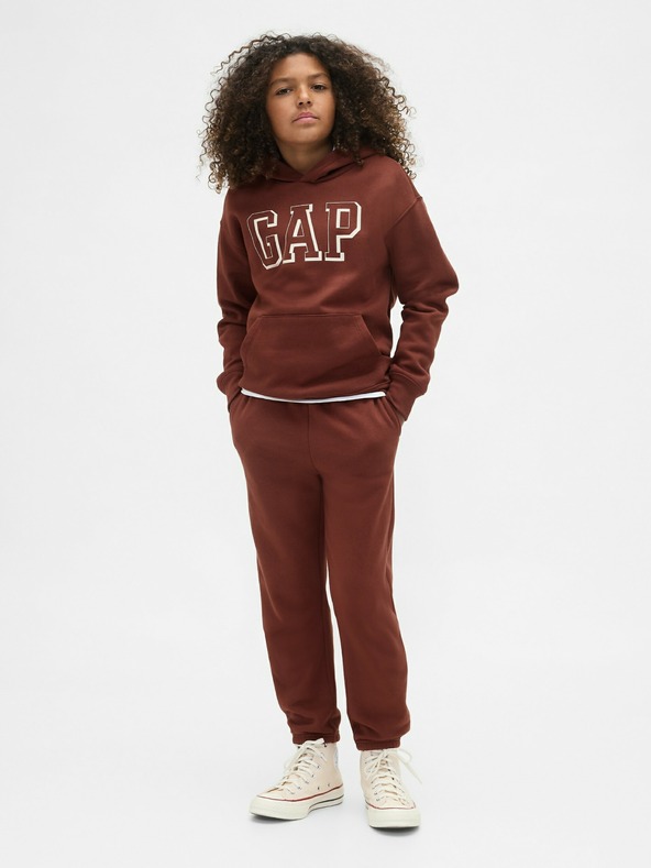 GAP Detská mikina s logom a fleece GAP