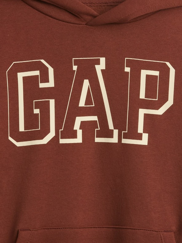 GAP Detská mikina s logom a fleece GAP