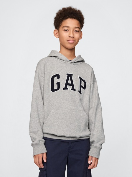 GAP Detská mikina s logom a fleece GAP