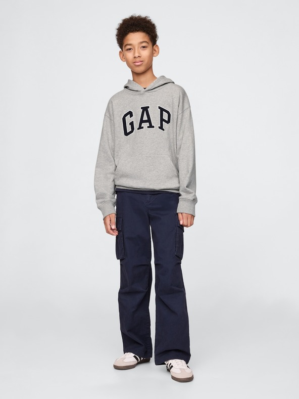 GAP Detská mikina s logom a fleece GAP