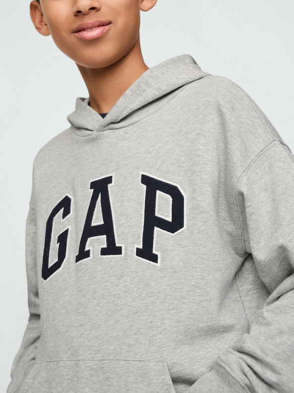 GAP Detská mikina s logom a fleece GAP