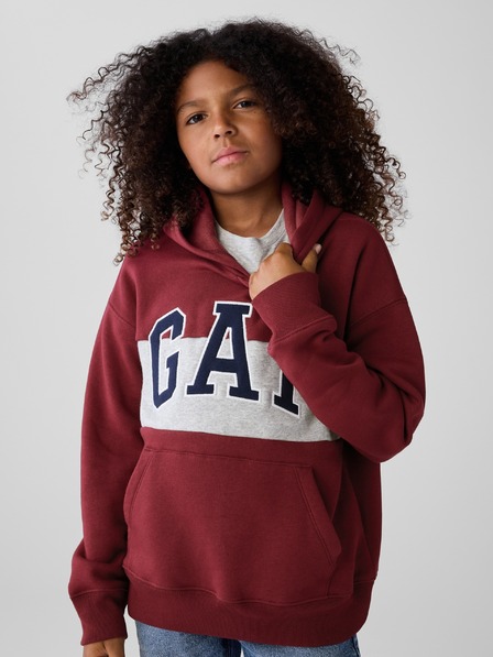 GAP Detská mikina s logom a fleece GAP