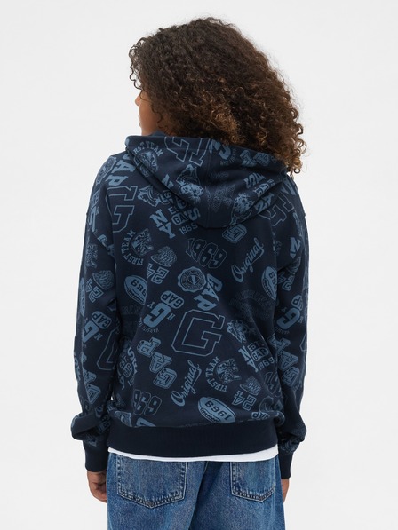 GAP Detská mikina s logom a fleece GAP