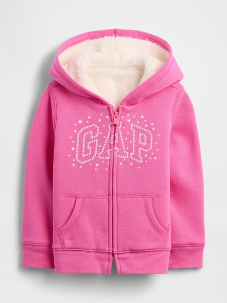 GAP Baby zateplená mikina Logo Sherpa GAP