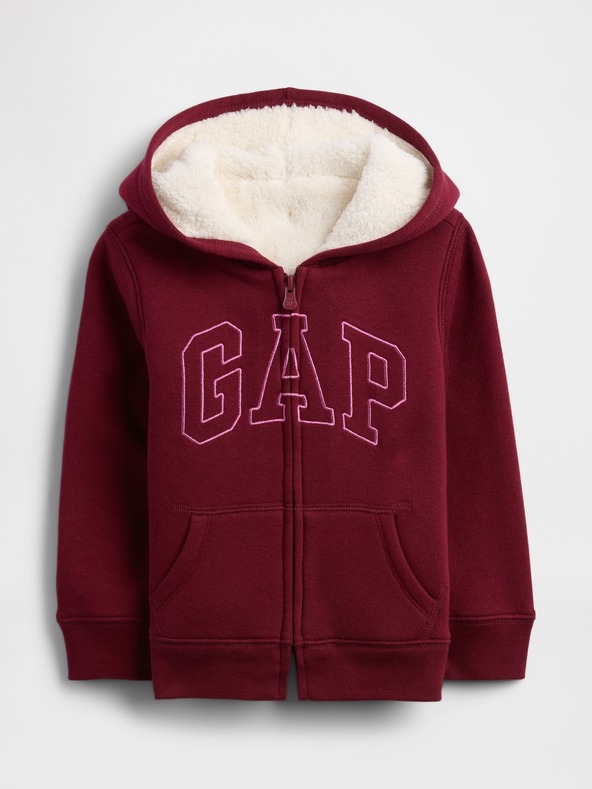 GAP Baby zateplená mikina Logo Sherpa GAP