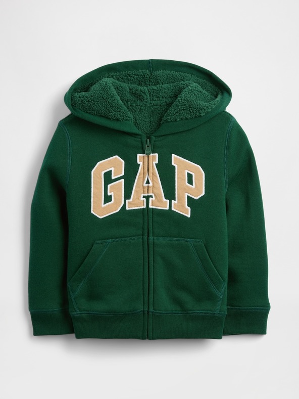 GAP Baby zateplená mikina Logo Sherpa GAP